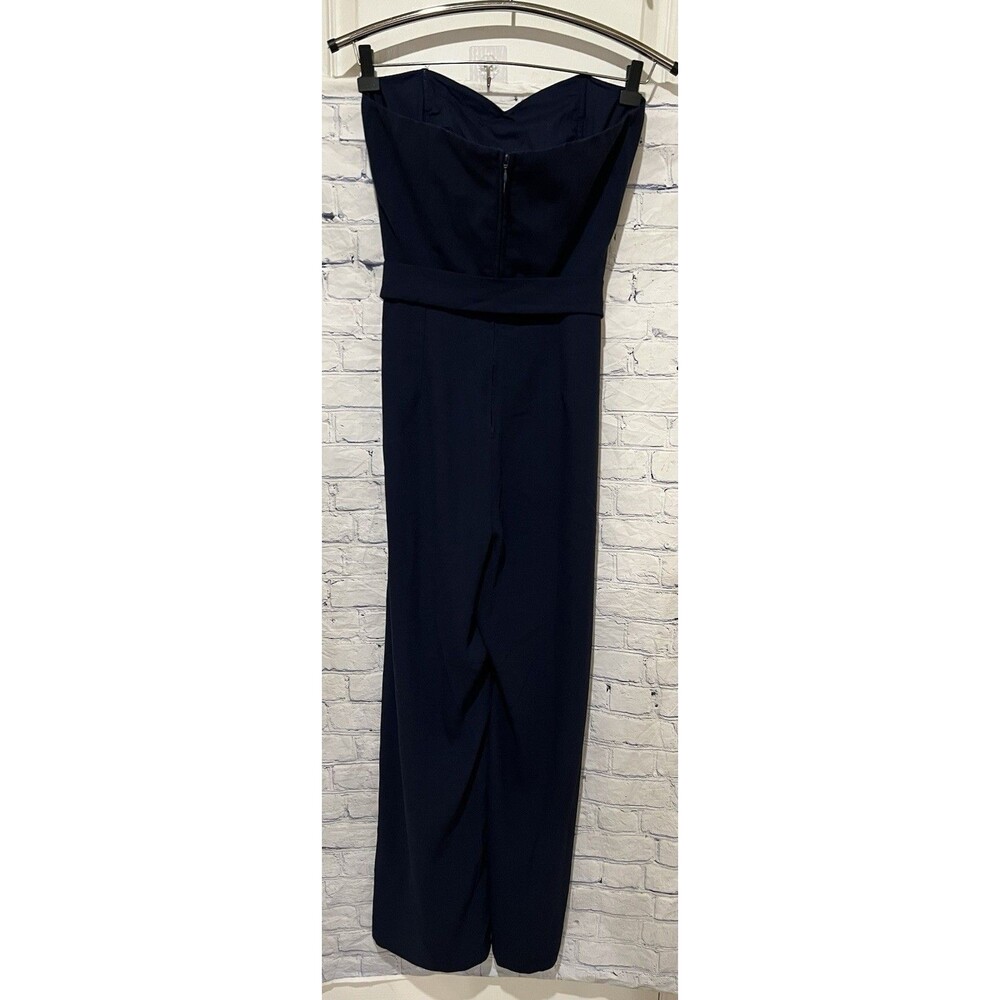 Lilly Pulitzer Kylo Strapless Belted Jumpsuit Wide Leg Navy Blue 8 Nwt $218 - Picture 5 of 9
